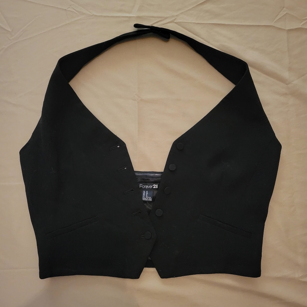 Black Halter Vest